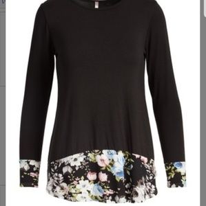 Floral trim tunic